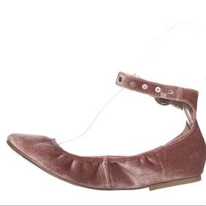NWT Closed toe fabric ankle wrap ballet flats Sz 8